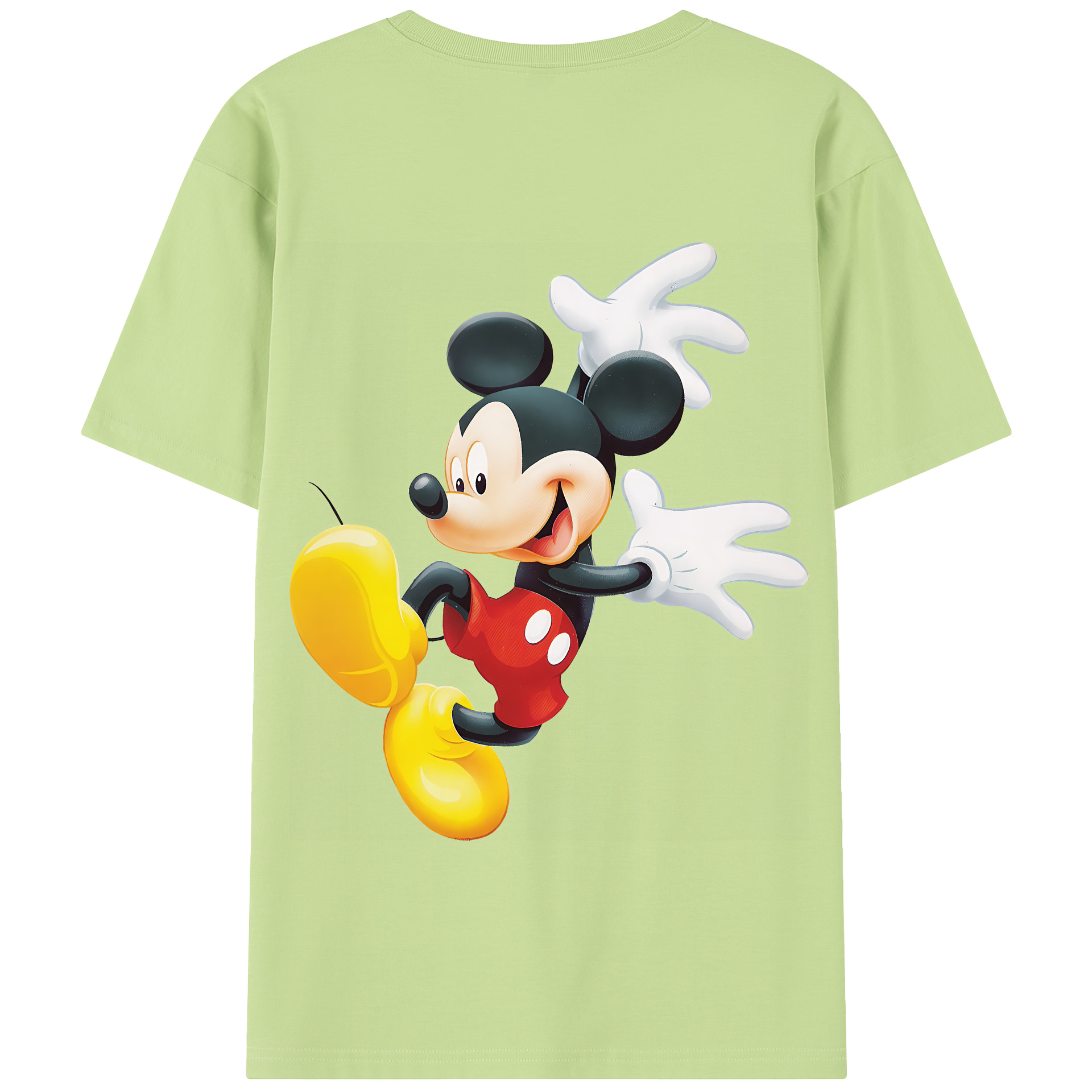 （画像用） ミッキーマウス Mickey Mouse 綿100％半袖Tシャツ（背面プリント）